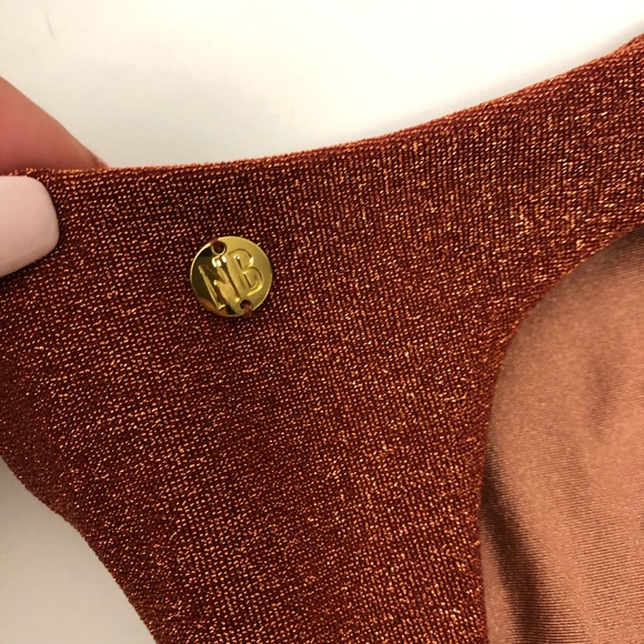 Nookie Beach Lolita Lurex Bikini Swimsuit Copper - Picture 7 of 10